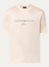 T-shirt  met logoborduring - Creme