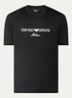 T-shirt  met logoborduring - Zwart
