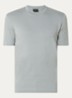 T-shirt met logoborduring - Lichtgrijs