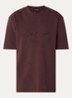 T-shirt met logoborduring - Aubergine