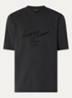 T-shirt met logoborduring - Antraciet
