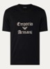T-shirt met logoborduring - Zwart