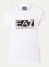 T-shirt met logoprint en pailletten - Wit