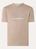 T-shirt met logoprint - Donkerbeige