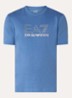 T-shirt met logoprint - Staalblauw