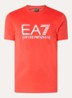 T-shirt met logoprint - Koraalrood