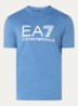 T-shirt met logoprint - Staalblauw