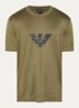 T-shirt met logoprint - Mosgroen