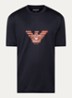 T-shirt met logoprint - Donkerblauw