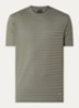 T-shirt met structuur - Olijfgroen