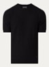 T-shirt met structuur - Zwart