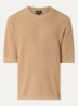 T-shirt met structuur - Camel