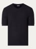 T-shirt met structuur - Donkerblauw
