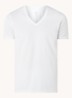 T-shirt van pima katoen met V-hals - Wit