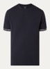 T-shirt van piqué katoen - Donkerblauw