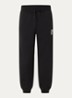 Tapered fit joggingbroek met logo en steekzakken - Zwart