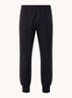 Tapered fit joggingbroek met persplooi - Donkerblauw