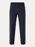 Tapered fit pantalon van crêpe met steekzakken - Donkerblauw