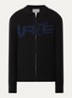 Energy grofgebreid vest met logoborduring - Zwart