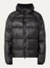 Puffer jack met steekzakken met glanzende finish - Zwart