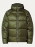Puffer jack met steekzakken met glanzende finish - Legergroen