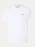 T-shirt met logo- en backprint - Wit