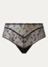 Midnight Opera slip van mesh met borduring - Donkerblauw