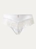 Satin Memories slip van mesh met satijn - Zilver