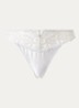Satin Memories tanga van mesh met satijn - Zilver