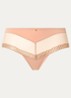 Sheer Emotion shorty met mesh en borduring - Zand