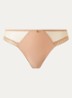 Sheer Emotion slip met details van mesh - Beige