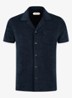 Overhemd van badstof met borstzak - Navy-410