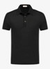 Regular fit polo van linnen - Black-1