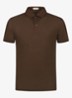 Regular fit polo van linnen - Chocolate-201 / Bruin