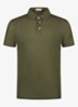 Regular fit polo van linnen - Olijfgroen