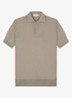 Regular fit polo van merino wol - Taupe-900