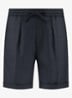 Straight fit korte broek van linnen met steekzakken - Dark Beige-251 / Beige