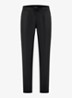 Straight fit pantalon van linnen - Zwart