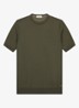 T-shirt van merino wol - Olive-300