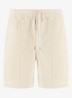 Terry straight fit korte broek van badstof - Petrol-460 / Blauw