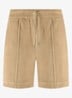 Terry straight fit korte broek van badstof - Beige-260