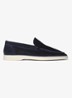 Yacht loafer van suède - Navy-410