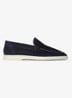 Yacht loafer van suède - Navy-410 / Blauw