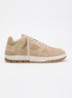 Area Lo sneaker van suède met details van nubuck - Naturel
