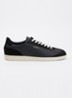 Zane sneaker van leer met details van suède - Zwart