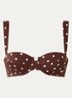 The Clio balconette bikinitop met beugel en uitneembare vulling - Hazelnootbruin