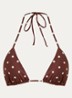 The Iris triangel bikinitop met uitneembare vulling - Roodbruin