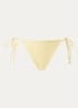 The Melia brazilian bikinislip met plooidetail - Lichtgeel