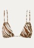 The Rhea triangel bikinitop met uitneembare vulling - Oranjebruin