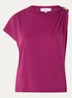 Allia T-shirt met asymmetrische hals - Paars